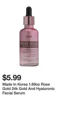 TJ Maxx Made In Korea 1.69oz Rose Gold 24k Gold And Hyaluronic Facial Serum offer