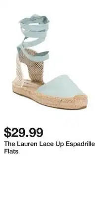 TJ Maxx The Lauren Lace Up Espadrille Flats offer