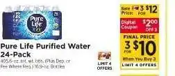 ShopRite Pure Life Purified Water 24-Pack offer