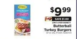ShopRite Butterball Turkey Burgers offer