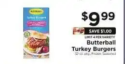 ShopRite Butterball Turkey Burgers offer