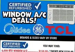 Ollie's 6, 000 BTU WINDOW A/C offer