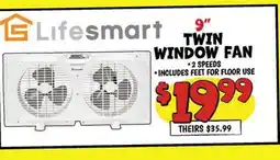 Ollie's Lifesmart 9 TWIN WINDOW FAN offer