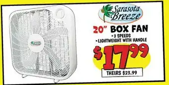 Ollie's Sarasota Breeze 20 BOX FAN offer