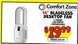 Ollie's 14 BLADELESS DESKTOP FAN DESKTOP FAN offer