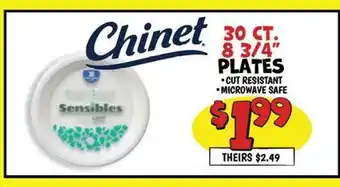 Ollie's Chinet 30 CT 3/4 PLATES offer