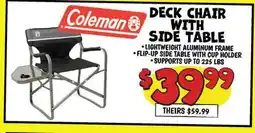 Ollie's Coleman WITH SIDE TABLE offer