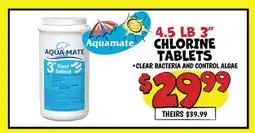 Ollie's 4.5 LB 3 CHLORINE AQUA MATE TABLETS offer