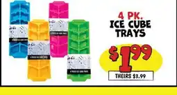 Ollie's 4 PK. ICE CUBE TRAYS offer