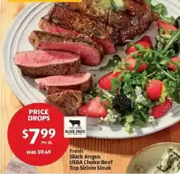 Aldi Fresh black angus usda choice beef top sirloin steak offer
