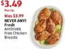 Aldi Fresh antibiotic free chicken breasts offer