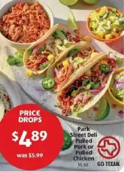 Aldi Park street deli pulled pork or pulled chicken offer
