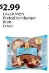 Aldi L'oven fresh pretzel hamburger buns offer