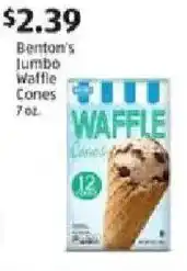 Aldi Benton's jumbo waffle cones offer