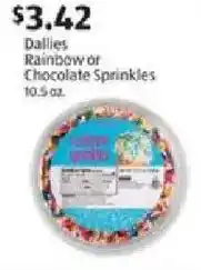 Aldi Dallies rainbow or chocolate sprinkles offer