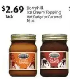 Aldi Berryhill ice cream topping hot fudge or caramel offer