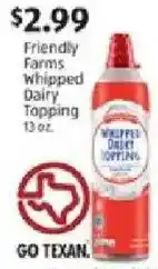 Aldi Friendly farms whipped dairy topping offer