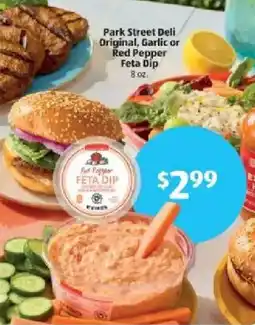 Aldi Park street deli original, garlic or red pepper feta dip offer