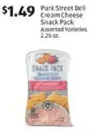 Aldi Park street deli cream cheese snack pack offer
