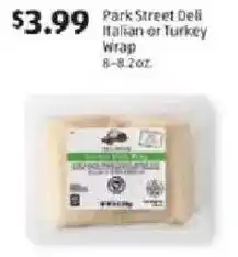 Aldi Park street deli italian or turkey wrap offer