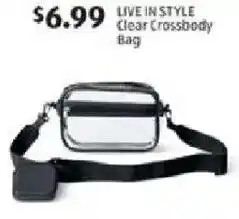 Aldi Live in style clear crossbody bag offer