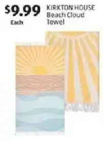 Aldi Kirkton house beach cloud towel offer