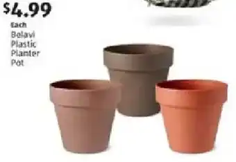 Aldi Belavi Plastic Planter Pot offer
