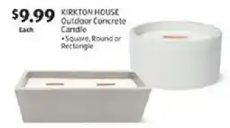 Aldi KIRKTON HOUSE Outdoor Concrete Candle offer