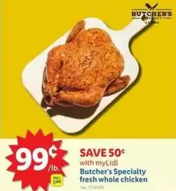 Lidl Butcher's Specialty fresh whole chicken offer