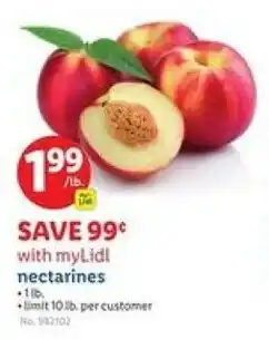 Lidl Nectarines offer