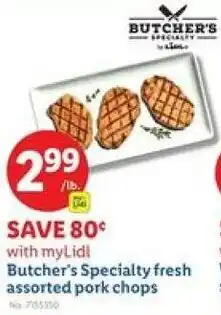 Lidl Butcher's Specialty fresh assorted pork chops offer