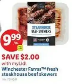 Lidl Winchester Farms fresh steakhouse beef skewers offer