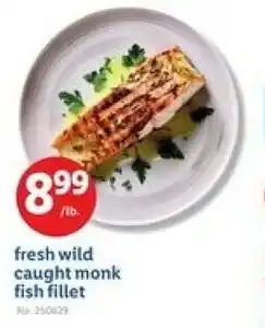 Lidl Fresh wild caught monk fish fillet offer