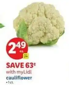 Lidl Cauliflower offer