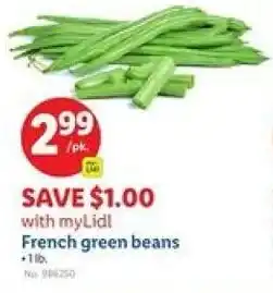 Lidl French green beans offer