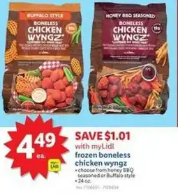 Lidl Frozen boneless chicken wyngz offer