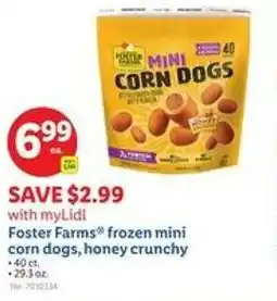 Lidl Foster Farms frozen mini corn dogs, honey crunchy offer