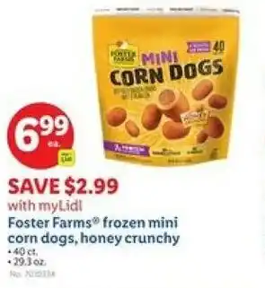 Lidl Foster Farms frozen mini corn dogs, honey crunchy offer