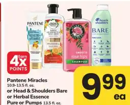 ACME Miracles 10.9-13.5 fl. oz. or Head & Shoulders Bare or Herbal Essence Pure or Pumps 13.5 fl. oz offer