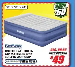 Big 5 Bestway Tritech Air Mattress Queen 24 with Built-in AC Pump offer