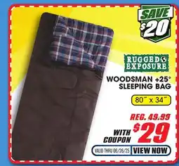 Big 5 Rugged Exposure Woodsman +25° Sleeping Bag offer