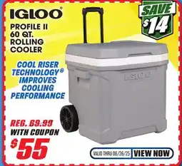 Big 5 Igloo Profile II 60-Qt. Rolling Cooler offer