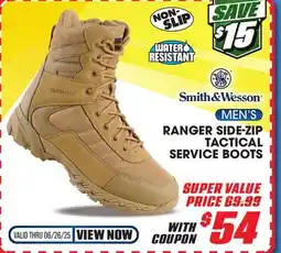 Big 5 Smith & Wesson Ranger Side-Zip Water Resistant Men's Tactical Service Boots offer