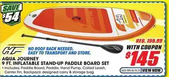 Big 5 Hydro-Force Aqua Journey 9' Inflatable Stand-Up Paddle Board Set offer