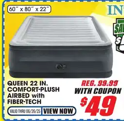 Big 5 Intex Queen 22 Comfort-Plush Airbed with Fiber-Tech offer
