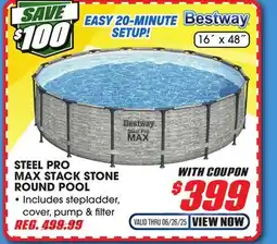 Big 5 Bestway Steel Pro MaX 16' x 48 Round Above Ground Pool Set offer