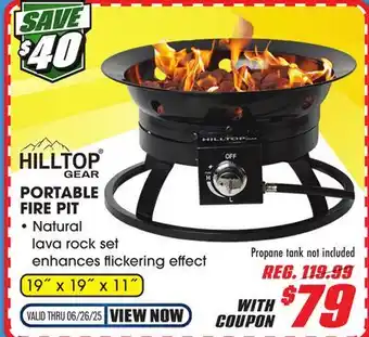 Big 5 Hilltop Gear Portable Fire Pit offer