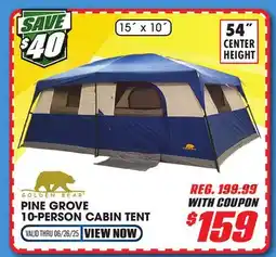 Big 5 Golden Bear Pine Grove 10-Person Cabin Tent offer
