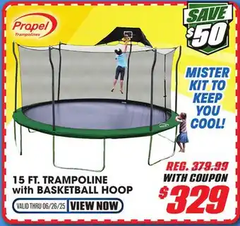 Big 5 Propel 15' Trampoline with Basketball Hoop offer