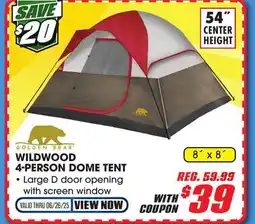 Big 5 Golden Bear Wildwood 4-Person Dome Tent offer